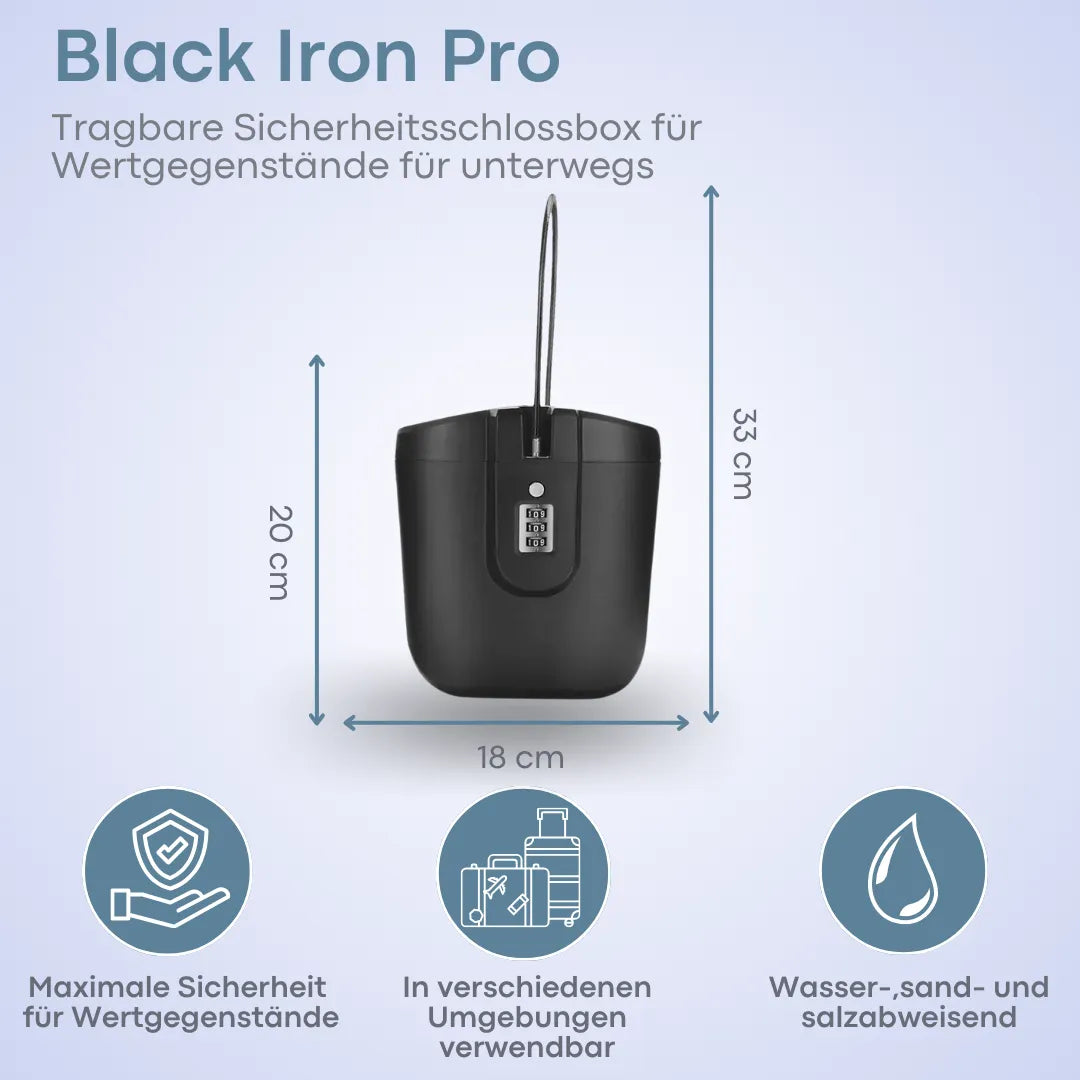 Sicherheitsschlossbox Black Iron