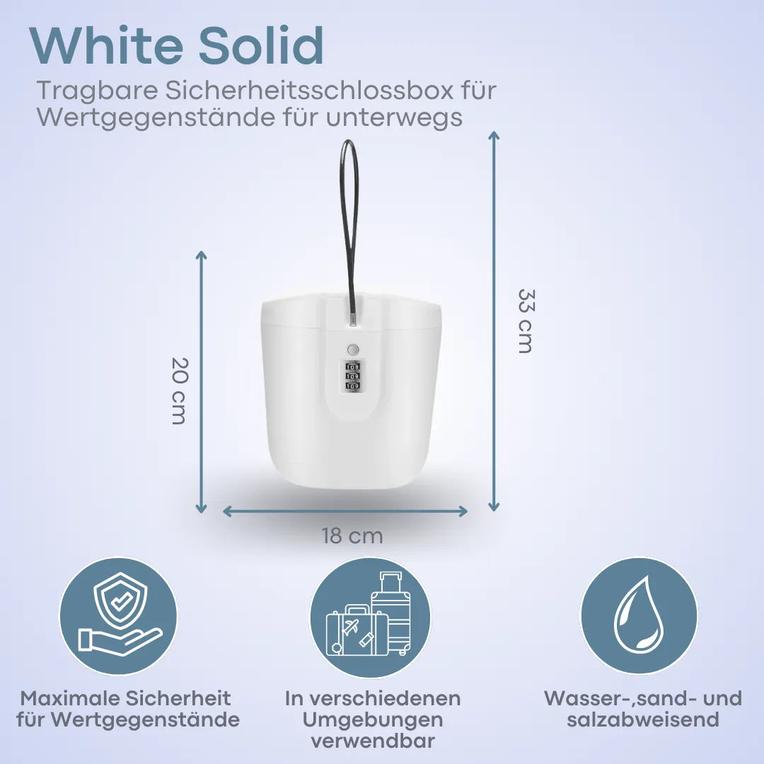 Sicherheitsschlossbox White Solid